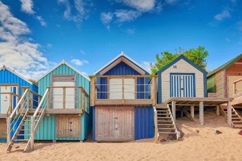 Beach huts in Abersoch