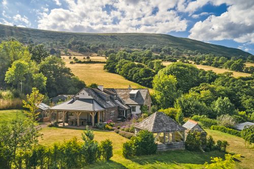 Ridge Farmhouse in Rural Herefordshire on a beautifully sunny day