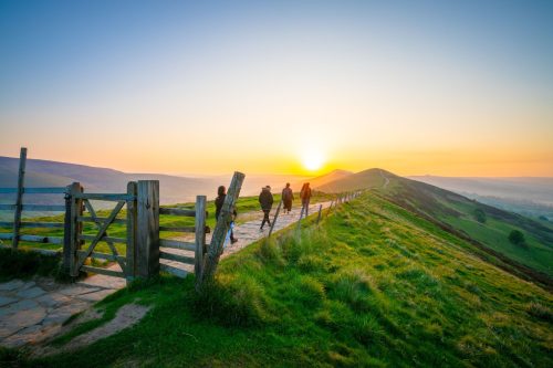Great Ridge at Mam Tor Hill in the Peak District
